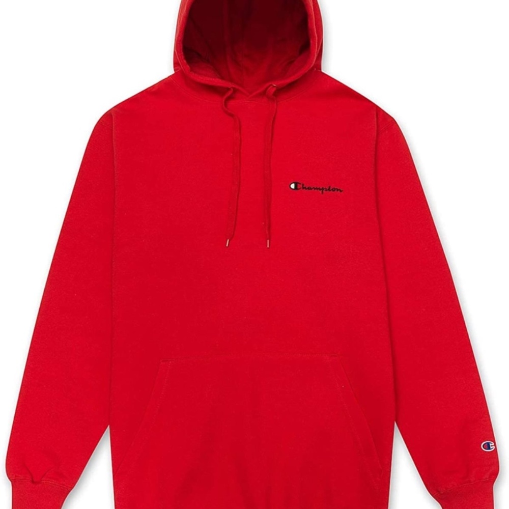 Champion Mens Big & Tall Embroidered Pullover Hoodie Sweatshirt Red 2XLT